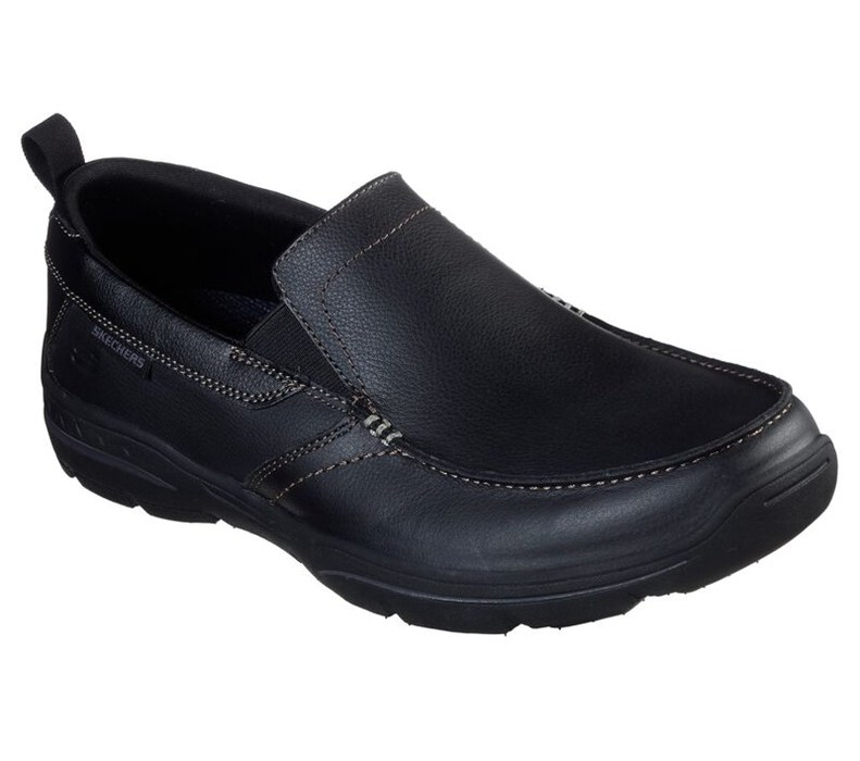 Skechers Relaxed Fit: Harper - Forde - Mens Slip On Shoes Black [AU-OG0849]